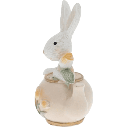 Фигурка "Заяц в чайнике", 8 x 5 x 10 см, бежевый - 5