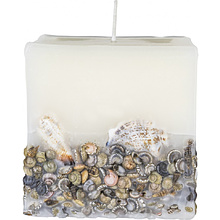 Свеча декоративная "Цилиндр Donau Home Brezza", 70х70х70 мм, белый