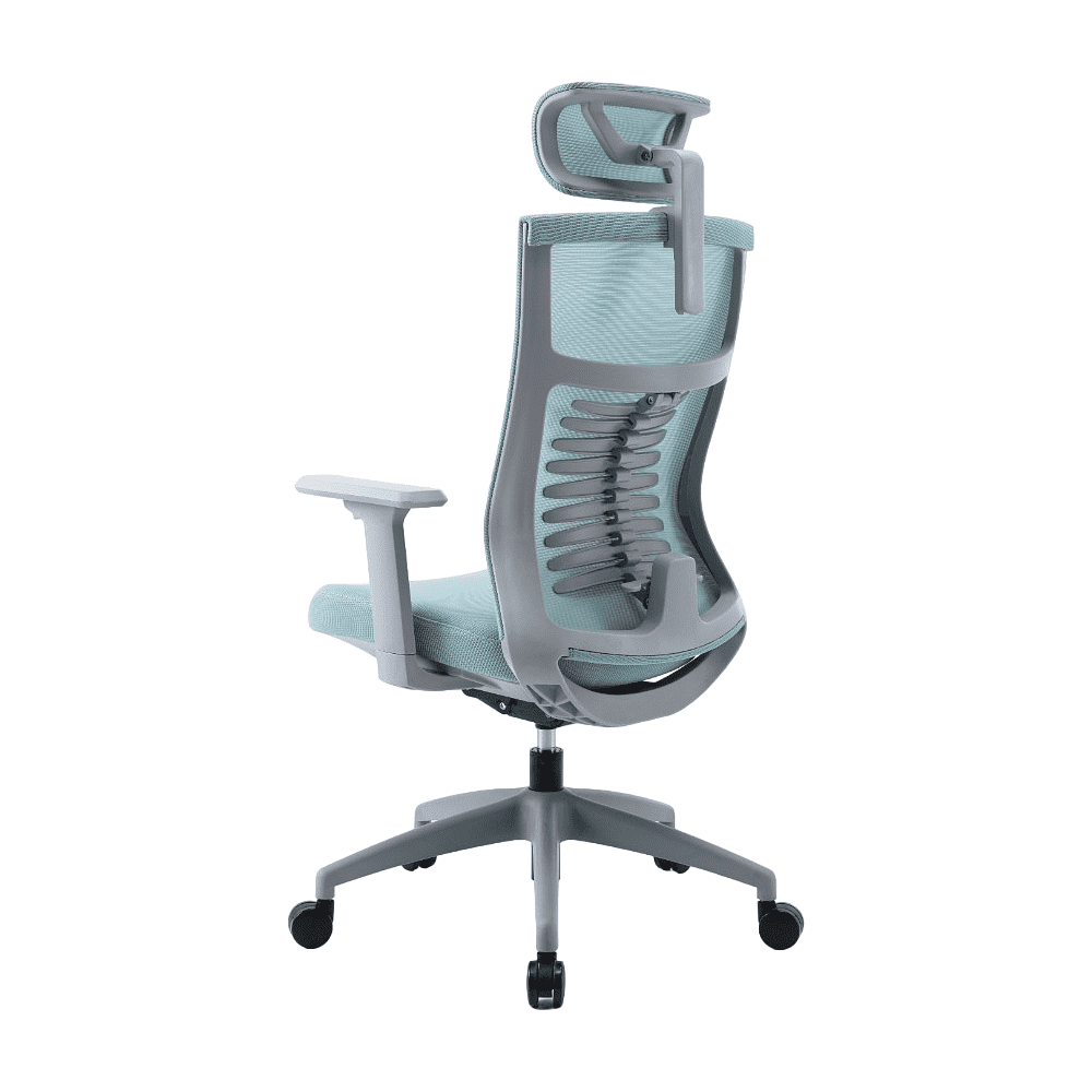 Кресло для руководителя EVOLUTION "FISHBONES", ткань, сетка, пластик, аквамарин - 4
