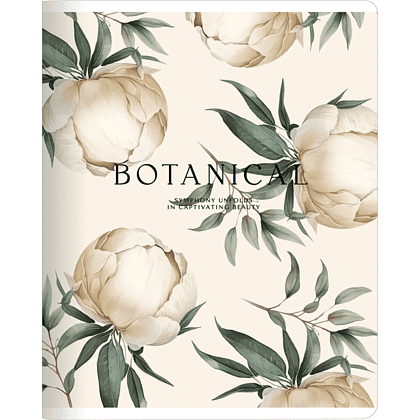 Тетрадь "Peony", A5, 48 листов, клетка, айвори