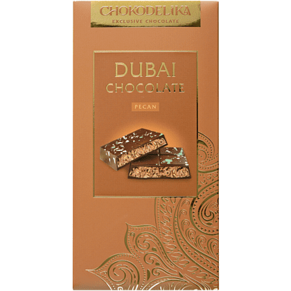 Шоколад молочный "Dubai Pecan", 180 гр, с начинкой