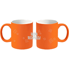 Кружка керамическая "Bonn Soft. Весна веснулась", 350 мл., софт-тач, оранжевый