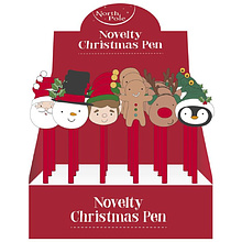 Ручка шариковая "Christmas assorment", ассорти, стерж. черный