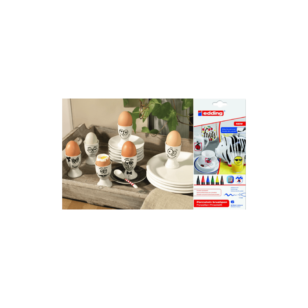 Маркеры для фарфора "Edding 4200 Family", 6 шт., ассорти - 3