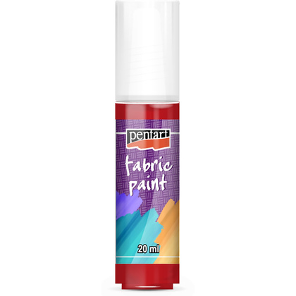 Краски для текстиля "Pentart Fabric paint", 20 мл, красный