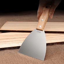 Шпатель Deli YS DL-HD1C, нержавеющий, 25 мм, деревянная рукоятка