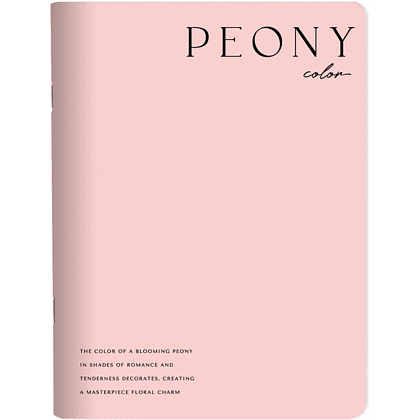 Тетрадь "Peony", A5+, 48 листов, клетка, скоба сбоку, розовый