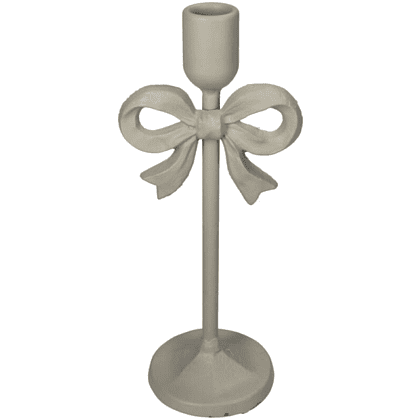 Подсвечник "Bow", 10,5x8,5x25,5 см, слоновая кость