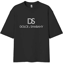 Футболка унисекс "Dolce & Shabany", XS-S, х/б, оверсайз, черный