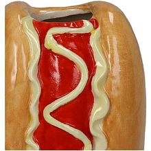 Ваза керамическая "Hotdog", 9.2х8х16.3 см, разноцветный
