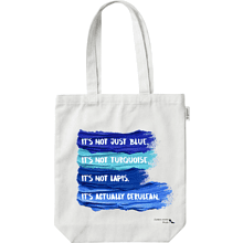 Сумка для покупок "Not just blue, it's not turquoise, it's not lapis, it's actually cerulean", хлопок, белый