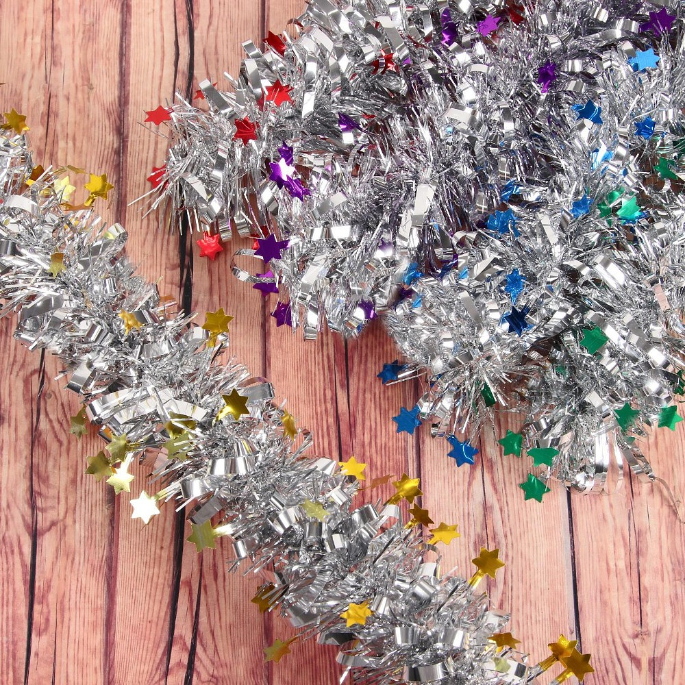 Гирлянда-мишура "Глянец звёзды", d7 см х 2 м, ассорти - 2