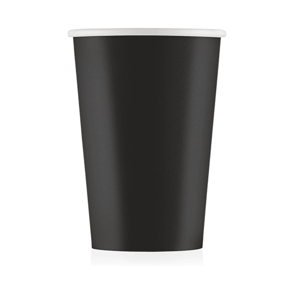 Стакан картонный Ecocups, 50 шт, 400 мл, черный