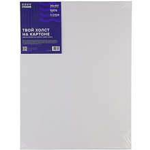 Холст на картоне "Стихия", 30х40 см, 100% хлопок, 280 г/м2, акриловый грунт, мелкое зерно