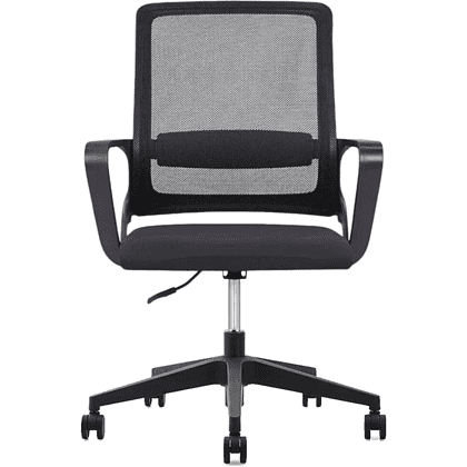 Кресло для персонала SitZone "U-0385 PL", ткань, пластик, черный, 2 шт/упак - 2