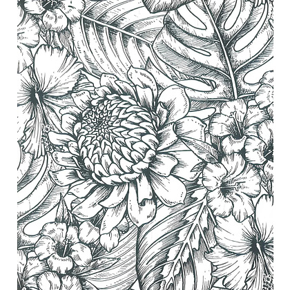 Раскраска "Colouring Book. Beautiful Blooms", (английский язык) - 2