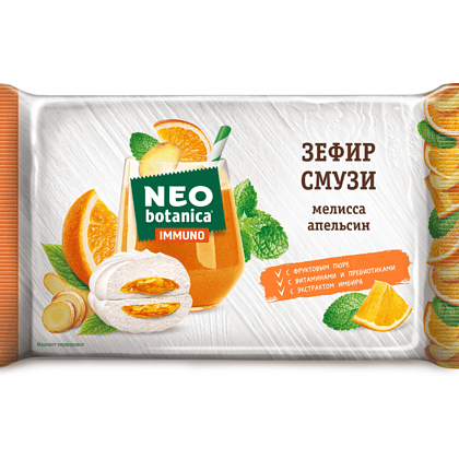 Зефир с желейной начинкой СМУЗИ "Neo-botanica IMMUNO", со вкусом мелисса-апельсин, 280 г