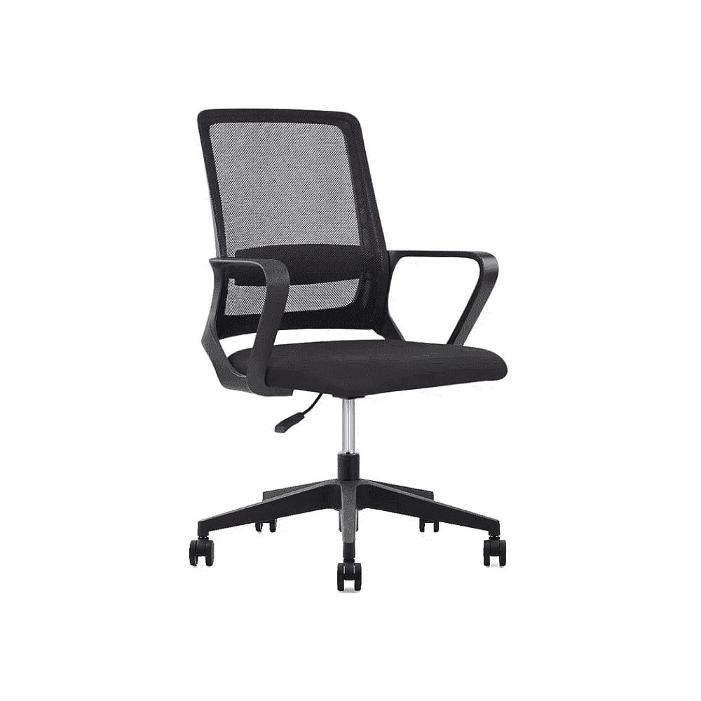 Кресло для персонала SitZone "U-0385 PL", ткань, пластик, черный