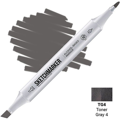 Маркер перманентный двусторонний "Sketchmarker", TG4 серый тонированный №4