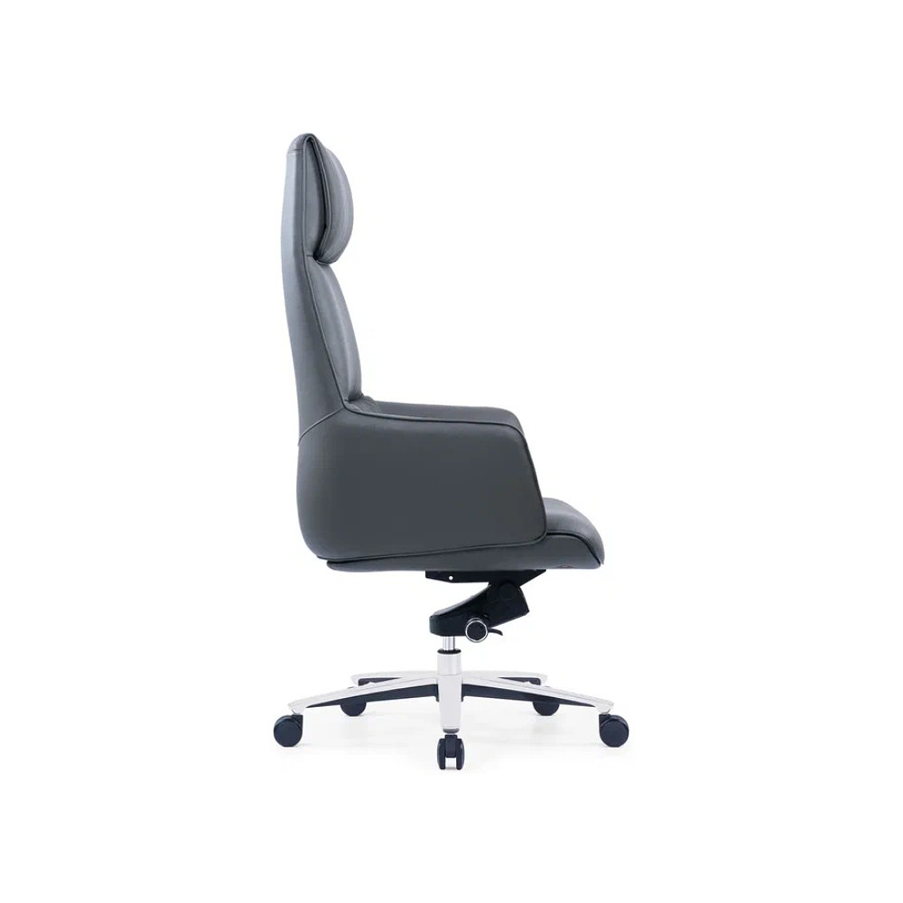 Кресло компьютерное SitZone CH-500A, кожа, алюминий, черный - 3