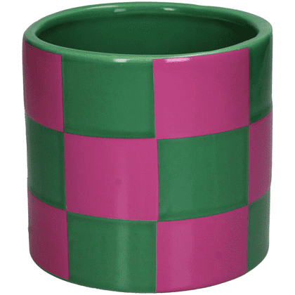 Кашпо "Blocks", доломит, розовый, зеленый