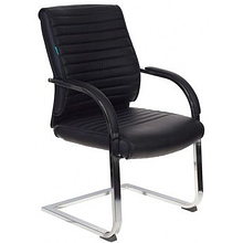 Кресло на полозьях "Бюрократ T-8010-LOW-V", искусственная кожа, черный