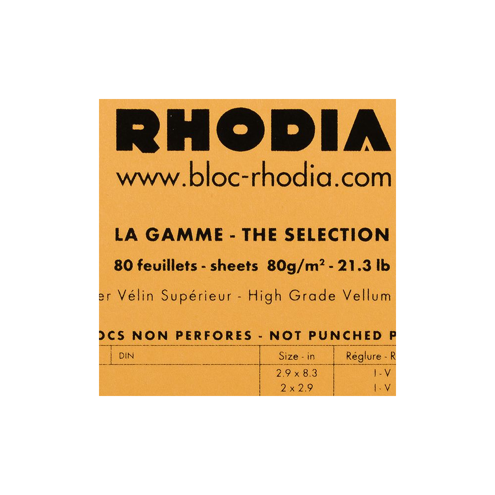 Блокнот "Rhodia", A5, 80 листов, клетка, оранжевый - 3