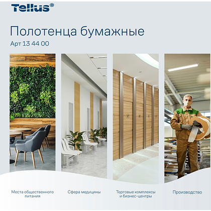 Полотенца бумажные Tellus Синглфолд Баланс, листовые, 1 слой, 250 листов, H3 - 10