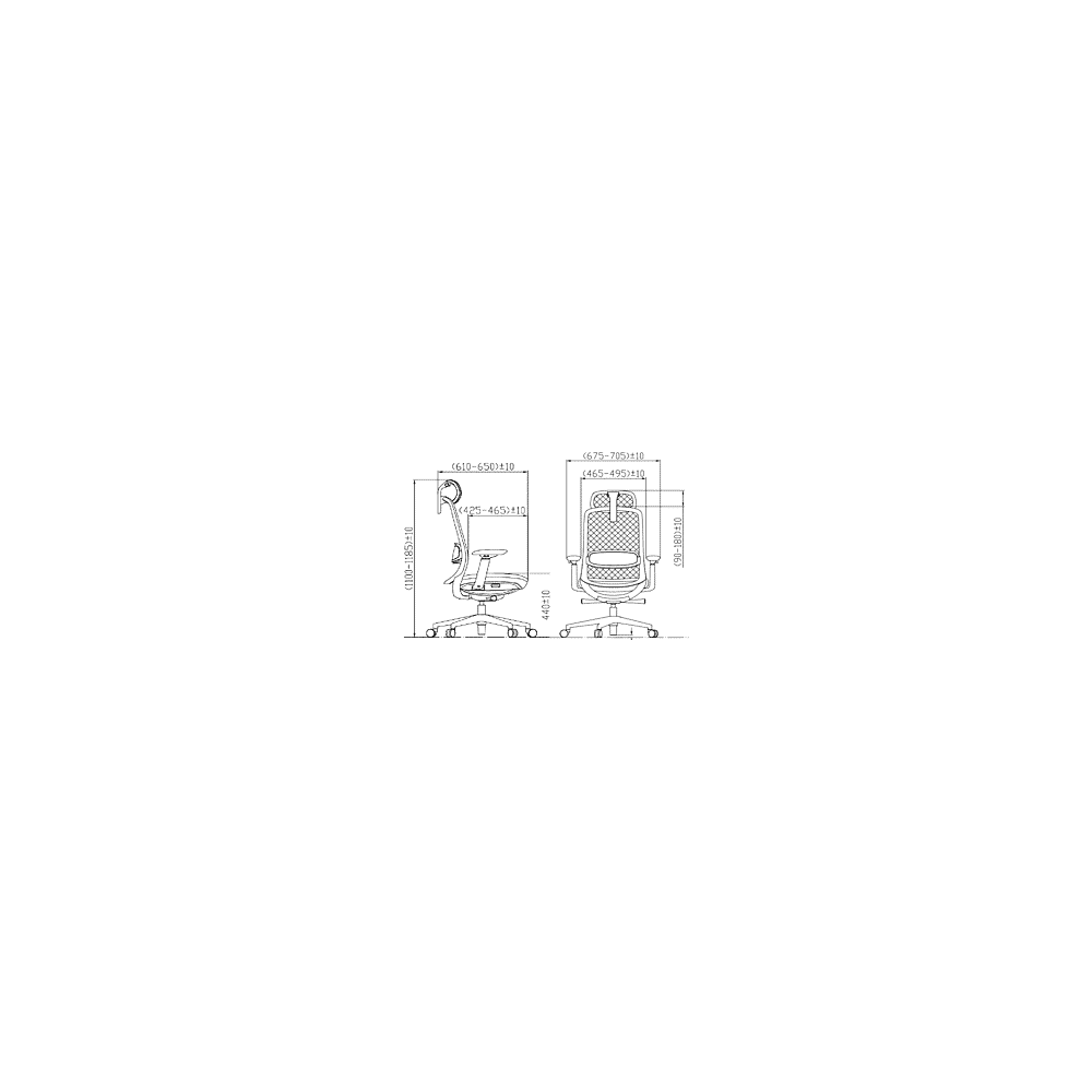 Кресло эргономичное SitZone CH-531A -BS ткань, пластик, белый - 6