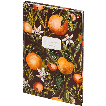 Блокнот "Flora. Paradise. Oranges", A4, 80 листов, клетка, оранжевый, зеленый
