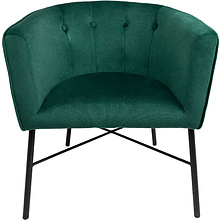 Кресло AksHome ALMOND, велюр, зеленый