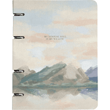 Тетрадь "View горы", A5, 120 листов, клетка, на кольцах, разноцветный