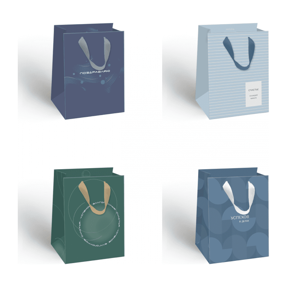 Пакет бумажный подарочный "Гравитация", 11.4х14.6х6.4 см, ассорти