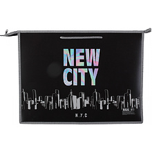 Папка для чертежей и рисунков "New City", А3, молния, черный