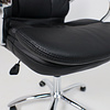 Кресло для руководителя AksHome "Leonardo", натуральная кожа, хром, черный - 5