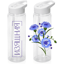 Бутылка для воды "На языке цветов. Изящная", 700 мл, прозрачный, белый 