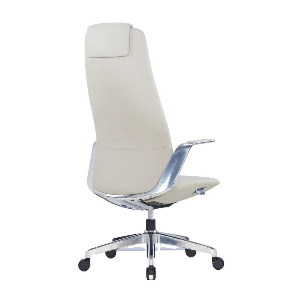 Кресло компьютерное SitZone CH-515A, кожа, алюминий, белый - 3