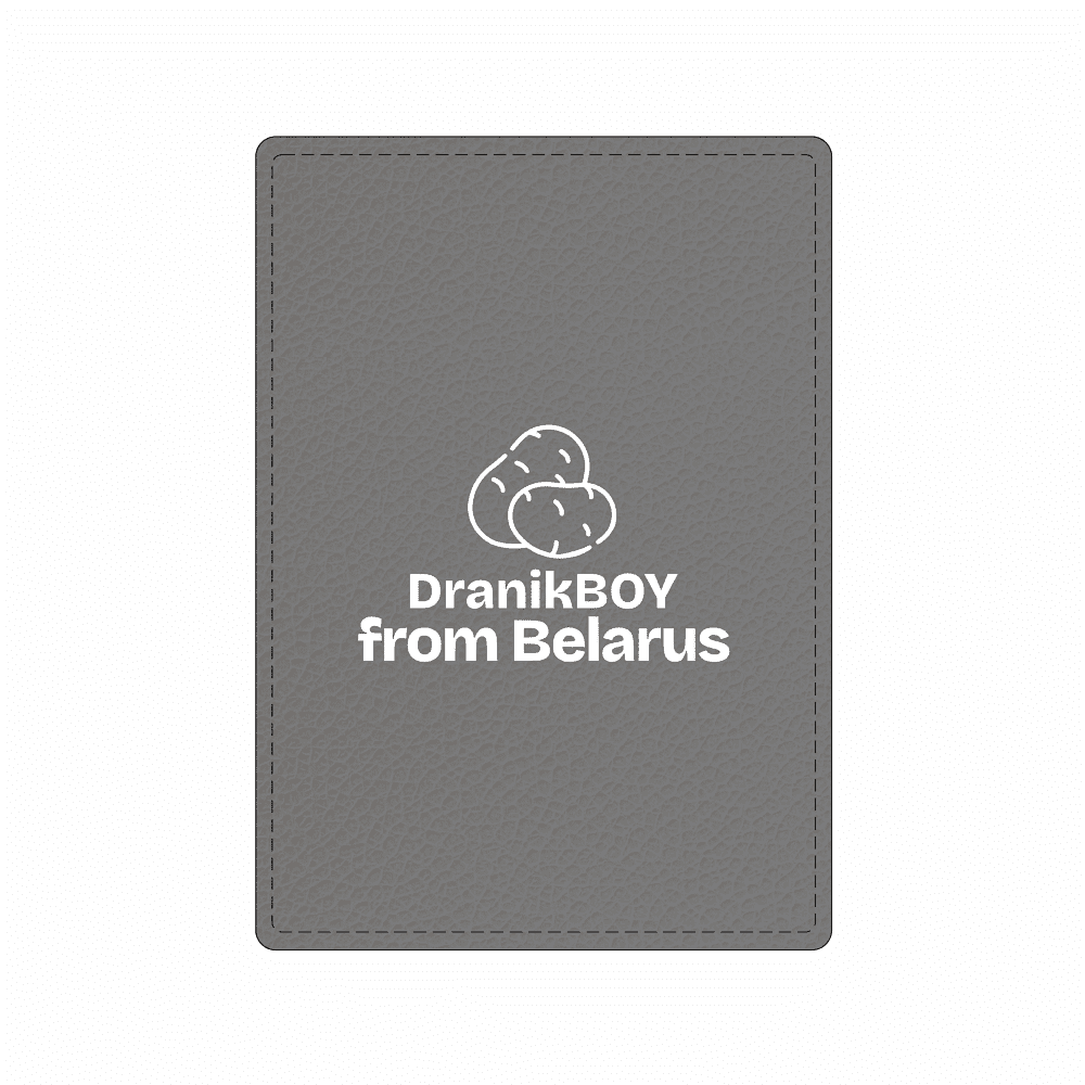 Чехол для карт "DranikBOY from Belarus", натуральная кожа, разноцветный