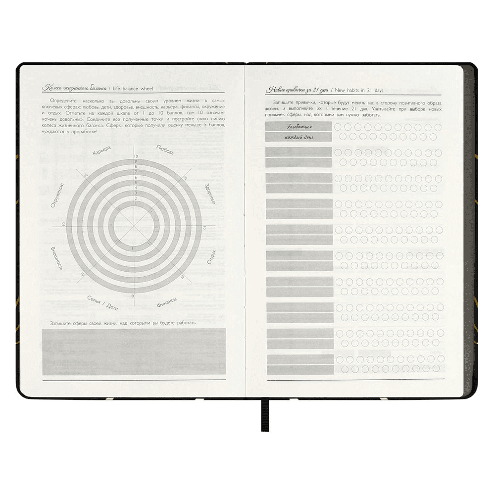 Ежедневник недатированный "Софт-тач", А5, 240 страниц, черный - 10