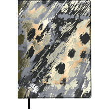 Книга записная "Леопард", А5+, 120 листов, клетка, золотой