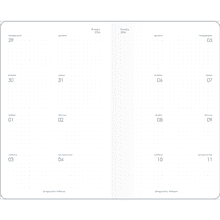 Планнер "Peony", датированный, 108х175 мм, 32 листа, персиковый, 2026