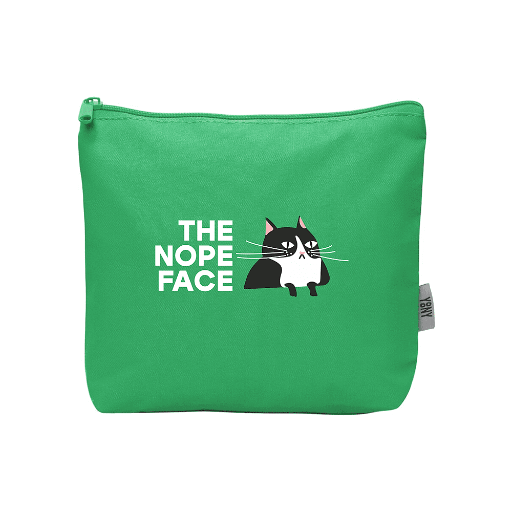 Косметичка «The nope face», зеленый