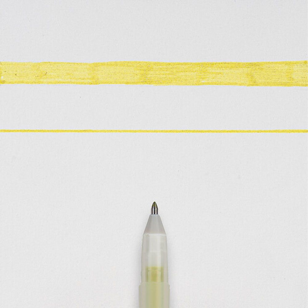 Ручка гелевая "Gelly Roll Stardust" , 0.5 мм, прозрачный, стерж. желтый - 2