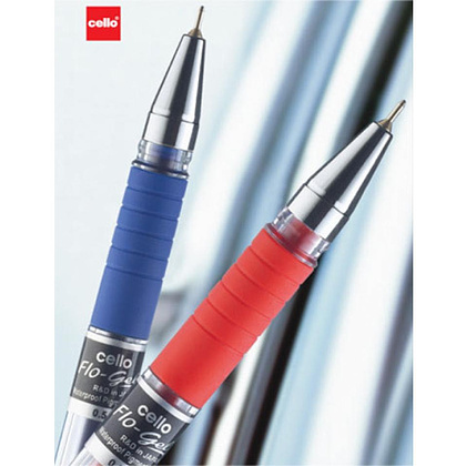 Ручка гелевая "FloGel Dlx", 0.5 мм, прозрачный, стерж. синий - 2