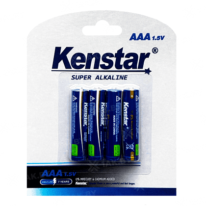 Батарейки алкалиновые "KenStar LR03/AAA BL-4", 4 шт, щелочные