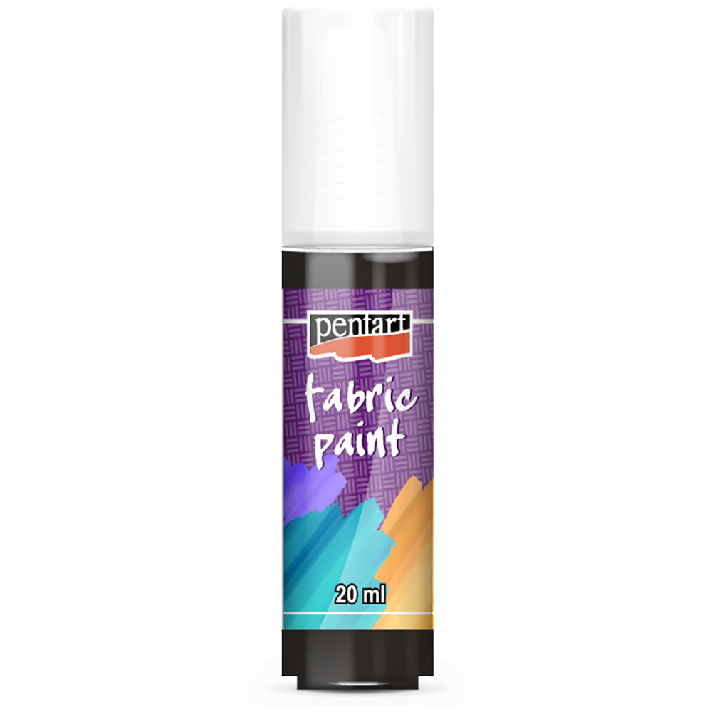Краски для текстиля "Pentart Fabric paint", 20 мл, черный