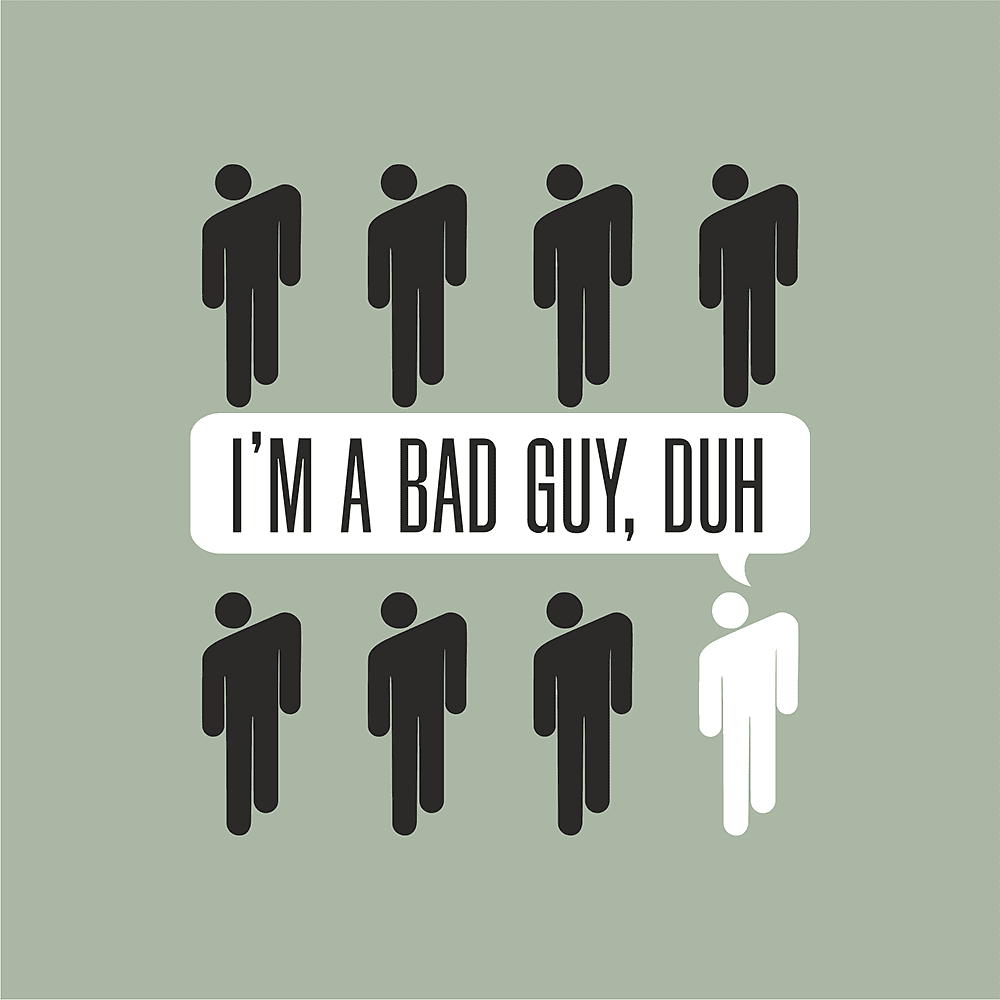 Сумка-оверсайз «I’m a bad guy» из хлопка, 340 г/м2, оливковый    - 2