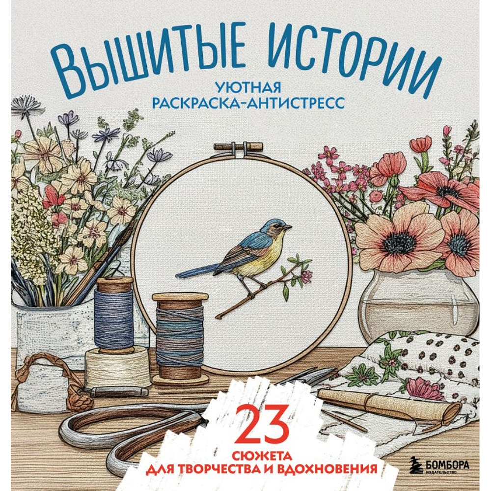 Раскраска антистресс "Вышитые истории. 23 сюжета для творчества и вдохновения"