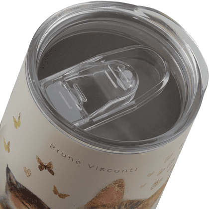 Кружка термическая "Love me. Котики счастье", металл, пластик, 360 мл, белый - 4