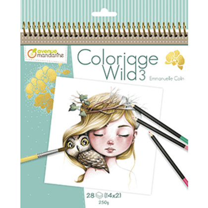 Раскраска на английском языке "Colouring book Wild 3", Emmanuelle Colin